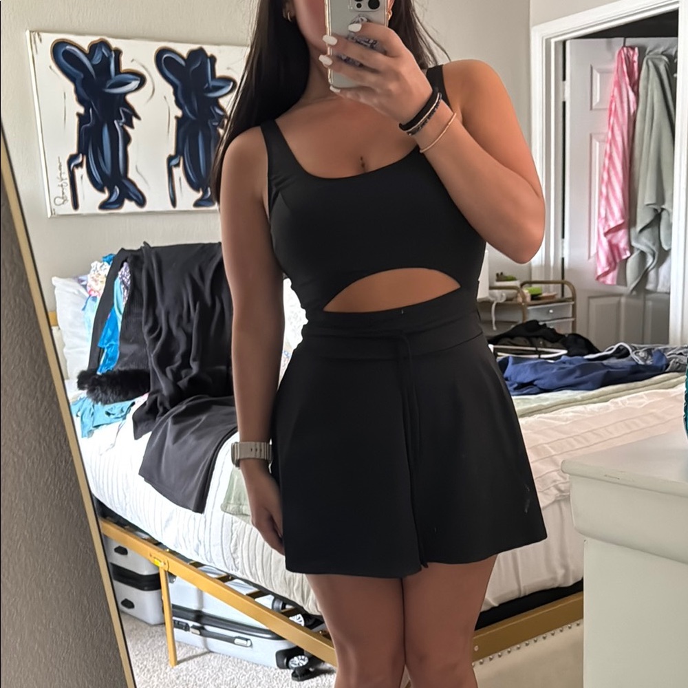 Black Athletic Romper